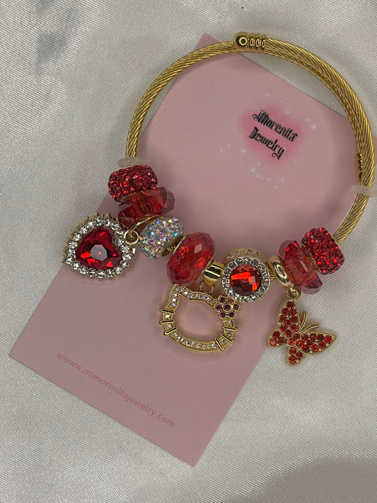RED HK Charm Bracelet