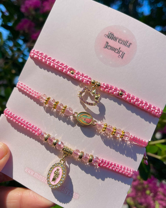 All Pink Bracelet Set
