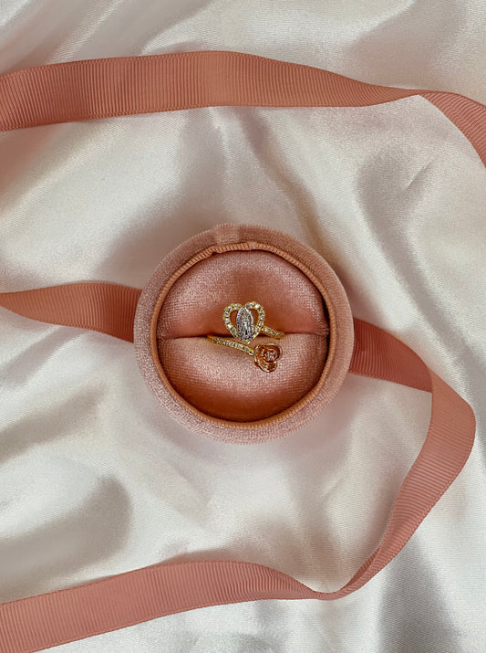 Adjustable Virgencita Rose Ring